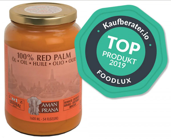 Natives Rotes Palmenöl Bio von Amanprama, 1600ml